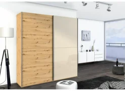 Schuifdeurkast Select 201cm - decor - artisanale eik