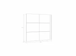 Schuifdeurkast Waikato 220cm - decor - mauvella eik & zand