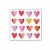 Serviette Aquarell Hearts 33x33cm rood 20 stuks
