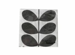 Serviette Gulvi 17x17cm zwart wit 20 stuks