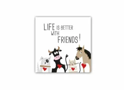 Serviette Life is better with friends 33x33cm multicolor 20 stuks