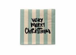 Serviette Merry Christmas 33x33cm - 20 stuks
