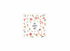 Serviette Oh Happy Day 25x25cm - papier - multicolor 20 stuks
