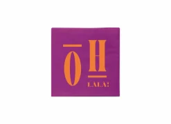 Serviette Oh La La 25x25cm - papier - paars 20 stuks