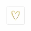 Serviette Pure Heart 33x33cm goud 20 stuks