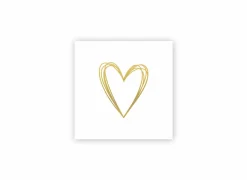 Serviette Pure Heart 33x33cm goud 20 stuks