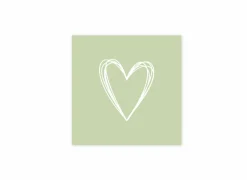 Serviette Pure Heart 33x33cm groen 20 stuks