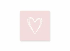 Serviette Pure Heart 33x33cm roze 20 stuks