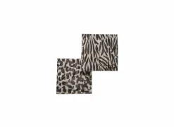 Serviette Thato 16,5x16,5cm - papier - beige/zwart 20 stuks