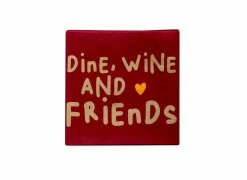 Serviette Wine, Dine, Friends 33x33cm - 20 stuks