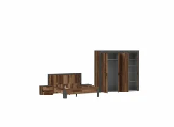 Slaapkamer Attaylar met bed 160x200cm - kleerkast 230cm - 2 nachtkastjes