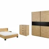 Slaapkamer Clara met bed 180x200cm - kleerkast 200cm - commode 90cm en 2 nachtkastjes