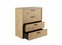 Slaapkamer Clara met bed 160x200cm - kleerkast 250cm - commode 90cm en 2 nachtkastjes