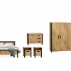 Slaapkamer Fire met bed 160x200cm - kleerkast 252cm - commode 110cm en 2 nachtkastjes