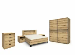 Slaapkamer Kato met bed 180x200cm - kleerkast 200cm - commode 90cm en 2 nachtkastjes