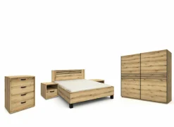 Slaapkamer Kato met bed 180x200cm - kleerkast 250cm - commode 90cm en 2 nachtkastjes