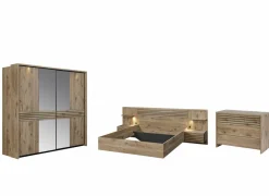 Slaapkamer Tanya II met bed 140x200cm - kleerkast 286cm - commode 111cm en 2 nachtkastjes