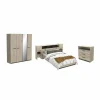 Slaapkamer Watson met bed 140x200cm - kleerkast 178cm - commode 83cm