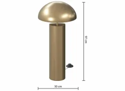 Staande lamp Champi H97cm E27 - staal - goud