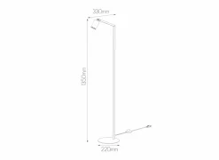 Staande lamp H135cm GU10 - aluminium - zwart