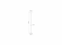 Staande lamp LED H133cm - staal - brons