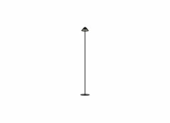 Staande lamp LED H133cm - staal - zwart