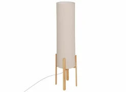 Staande lamp Rafa H107cm E27 - PVC & staal & hevea - beige & naturel