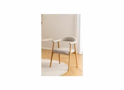 Stoel Addi 56x54x75,5cm - bouclé - beige