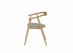 Stoel Baradine 56x55x78cm - eik massief - naturel/lichtgrijs