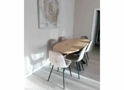 Stoel Charlton 44x53x87cm - fluweel - taupe