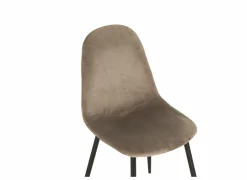 Stoel Charlton 44x53x87cm - fluweel - taupe