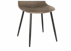 Stoel Charlton 44x53x87cm - fluweel - taupe