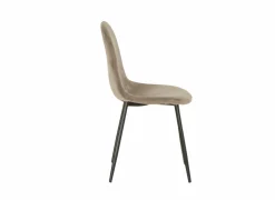 Stoel Charlton 44x53x87cm - fluweel - taupe