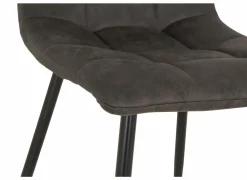 Stoel Churchill 46x54,5x85cm - metaal/stof - antraciet