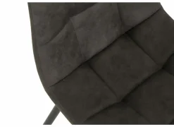 Stoel Churchill 46x54,5x85cm - metaal/stof - antraciet