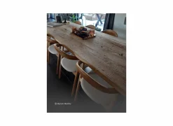 Stoel Donna 56,5x53x79,4cm - massief eik & polyestervezel - beige