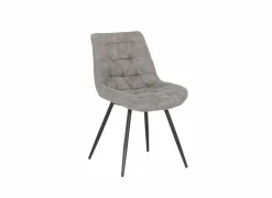 Stoel Driss 51x53x80cm - stof - grijs