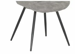 Stoel Driss 51x53x80cm - stof - grijs