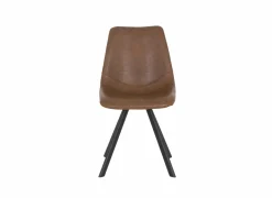 Stoel Frantz 47x57x83cm - lederlook - cognac