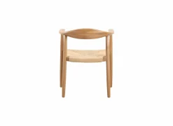 Stoel Harvey 56x52x76,5cm - massief eik rotan - naturel