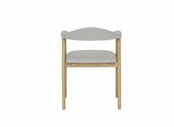 Stoel Herbie 56x55x73cm - eik massief & stof - beige