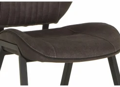 Stoel Jim 49x62x87cm - stof - luxor antraciet