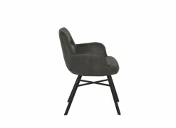 Stoel Nelson 58x63x85cm - microvezel - antraciet