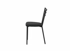 Stoel Romy 46,5x55x81,5cm - stof/metaal - zwart