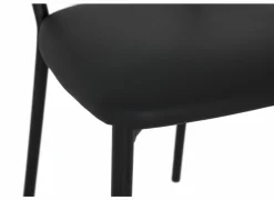 Stoel Romy 46,5x55x81,5cm - stof/metaal - zwart