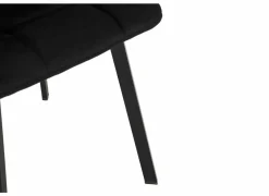 Stoel Runner 44x54x87cm - fluweel - zwart