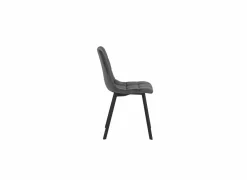 Stoel Runner 44x54x87cm - velvet - grijs