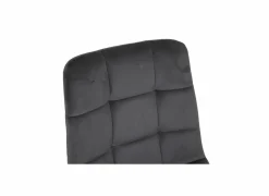 Stoel Runner 44x54x87cm - velvet - grijs