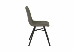 Stoel S190 45,5x56x87,5cm - lederlook - cappucino