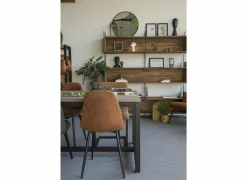 Stoel Speech 45x46x88cm - stof - cognac